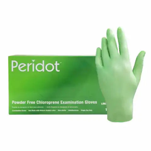 Chloroprene Glove Lime Green Case - 10 boxes - Large