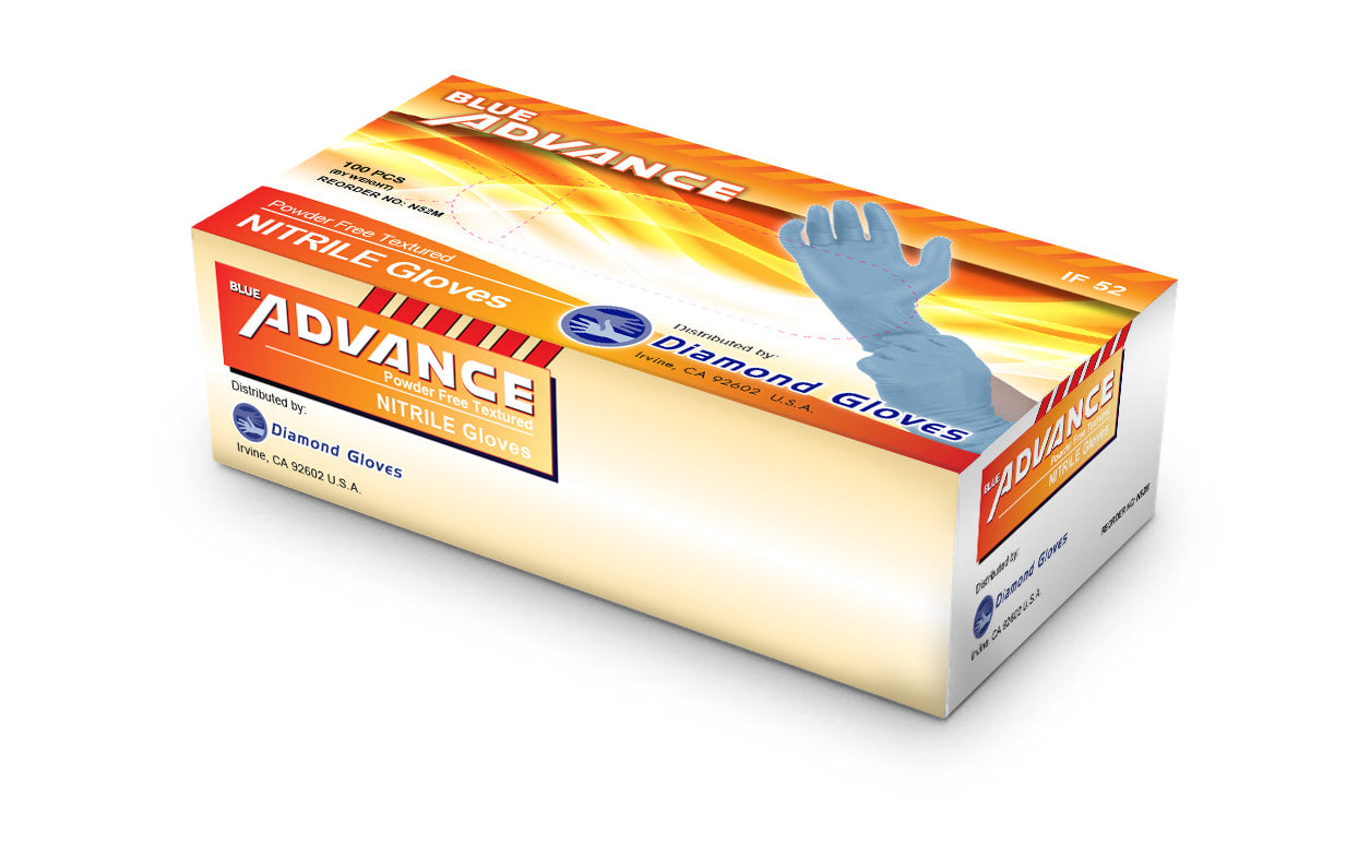 Advanced IF52 Blue Nitrile MEDIUM (Case - 10 boxes)